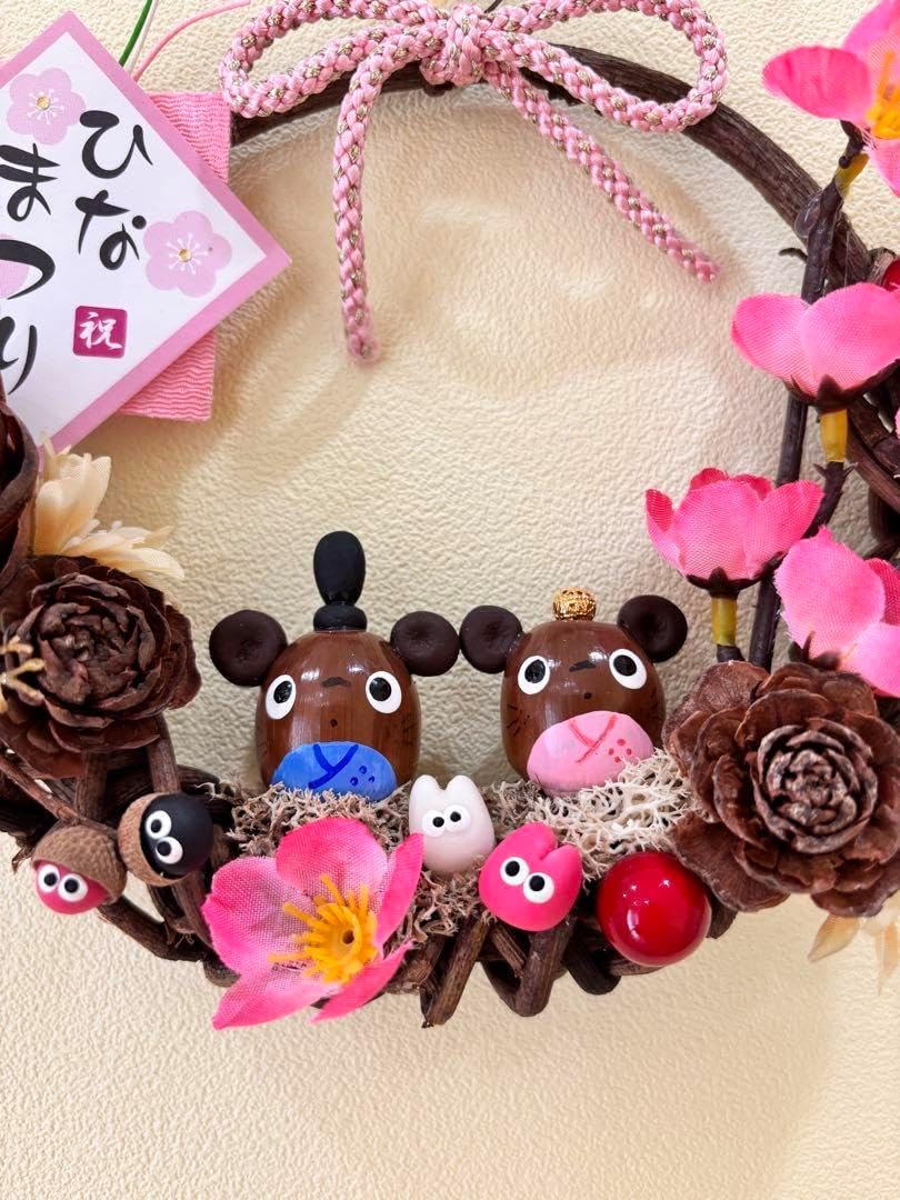 どんぐりアート 桃の節句 お内裏様♡お雛様 どんぐりアート ひなまつり